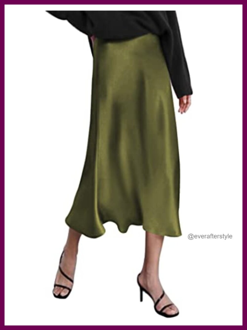 High Waist Satin Midi Skirt Elegant Fishtail Summer Party